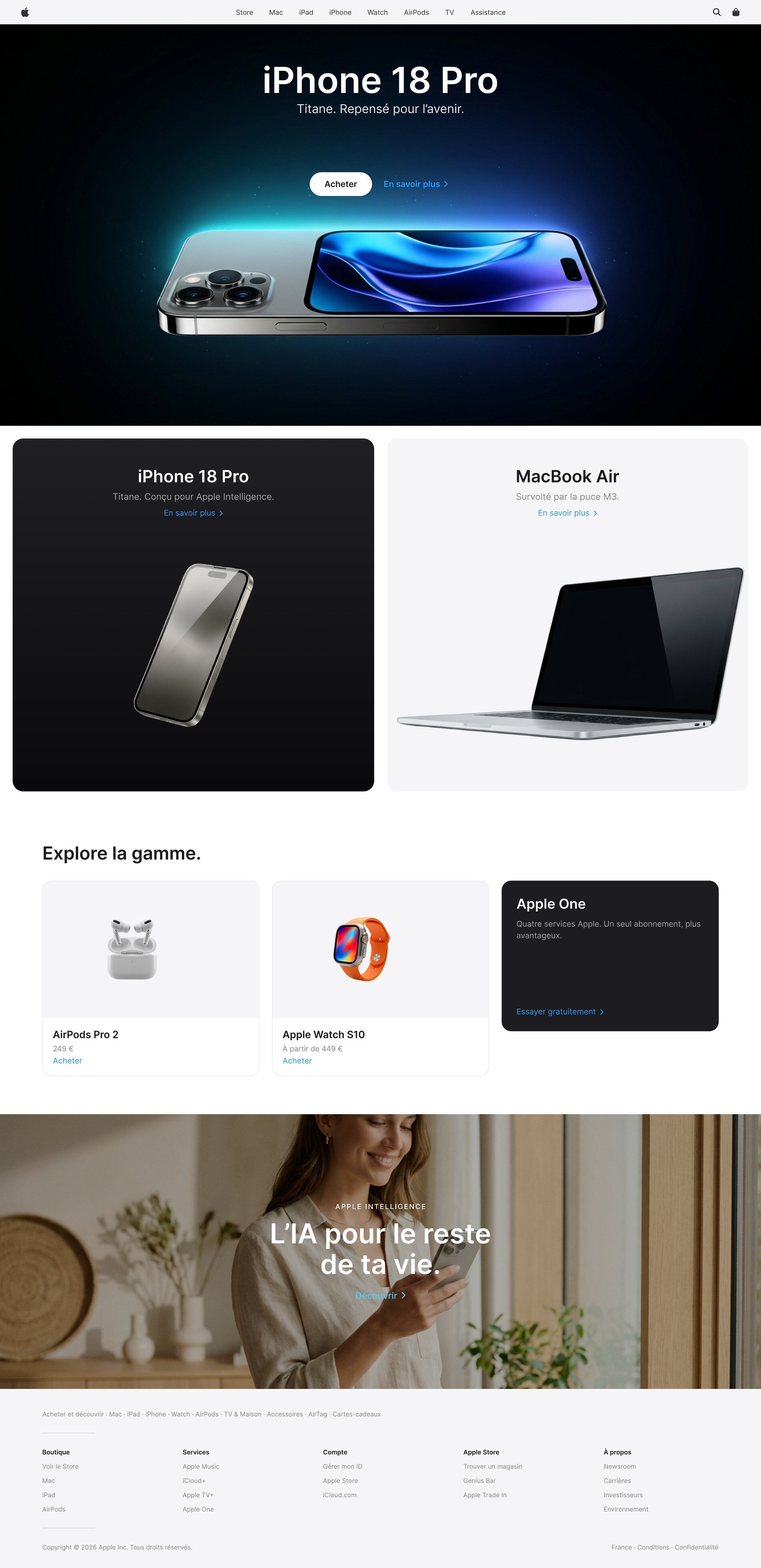 Landing Apple